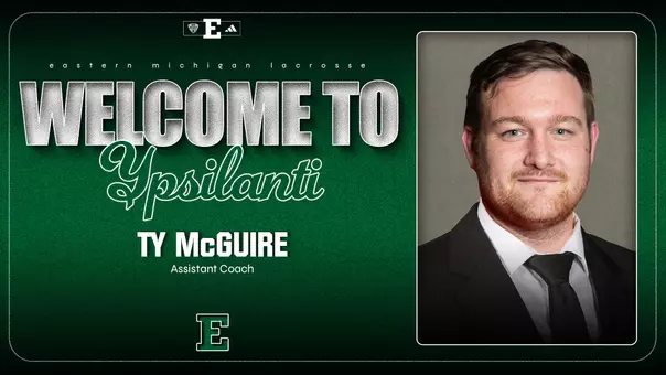 Welcome to Ypsilanti graphic featuring the hiring of lacrosse assistant coach Ty McGuire