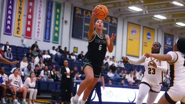 Fernanda Ovalle attempts a layup at Canisius, Nov. 7, 2025