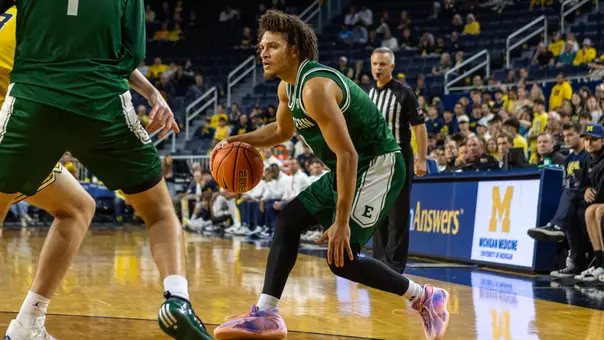Jabri Fitzpatrick with the ball at Michigan, October 11, 2026