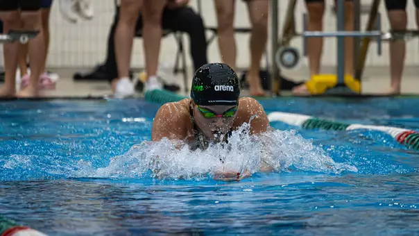 Nina LaRosa swimming the breaststroke at the Eastern Classic Oct. 16, 2026