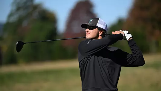 Felipe Suarez stares down his drive at the Shepherd's Rock Individual, Oct. 6.