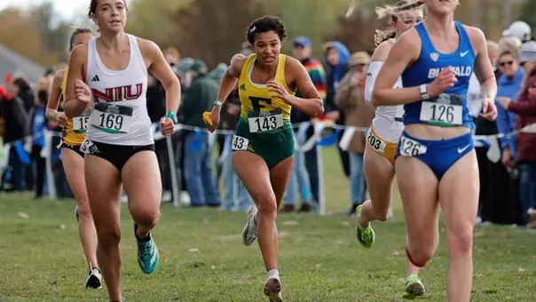 Frankie Moore at the 2025 Cross Country MAC Championships