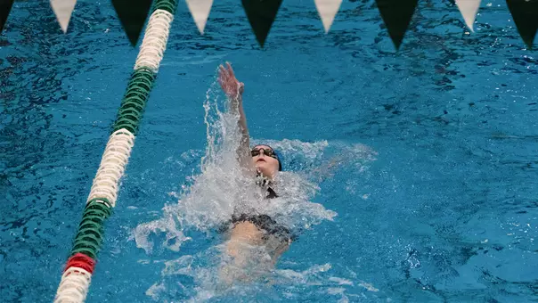 Marianna Fardella swimming the backstroke vs Buffalo Oct. 30, 2026
