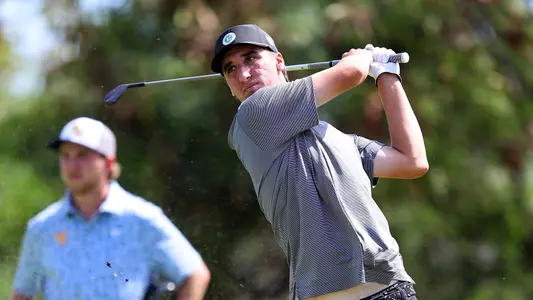 Robby Turnbull finishes a swing on the course in Hawaii