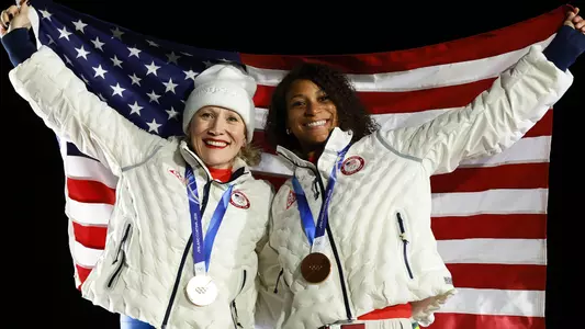 EMU Track and Field Alum Jasmine Jones Wins Bronze Medal in the 2-Woman Bobsleigh for Team USA at the 2026 Winter Olympics