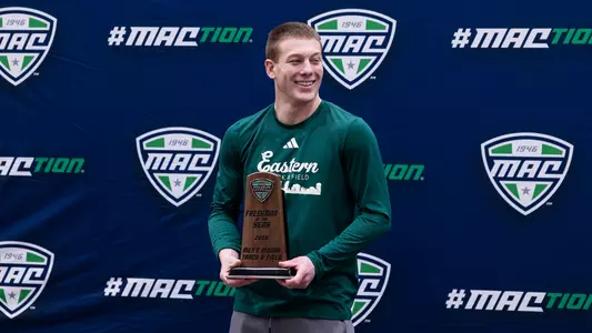 Sam Vesperman named Men's Freshman Field Performer of the Year at MAC Indoor Championships, Feb. 28, 2026