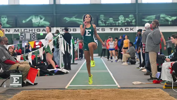 Kaydence Doxley long jump at Bob Parks Memorial Jan. 24, 2026