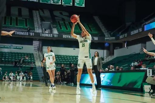 Peyton Hill shoots a three pointer against Arkansas State, Feb. 7, 2026