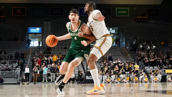 Mohammad Habhab dribbling a basketball at Appalachian State, Feb. 7, 2026