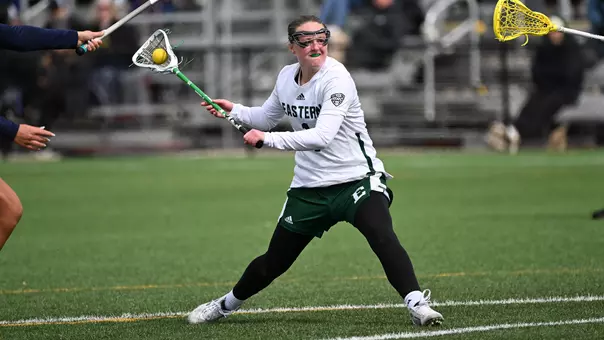 Tracy Grollman winds up and prepares to rip a shot on goal against Kent State