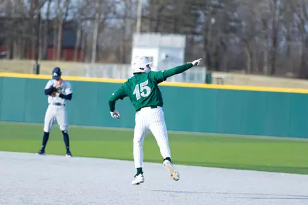 Devan Zirwas celebrates a game-tying home run against Akron, March 21, 2026