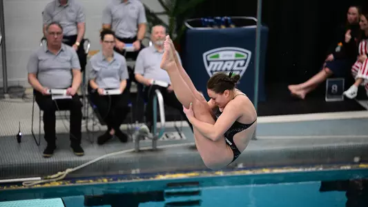 Rose Kendrick diving at 2026 MAC Championships, Feb. 25-28