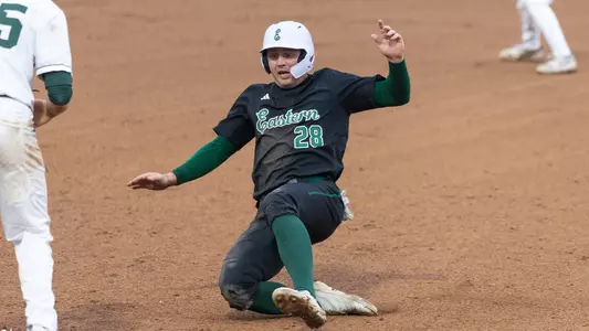 Ty Stecko slides into third base at Michigan State, May 6, 2025