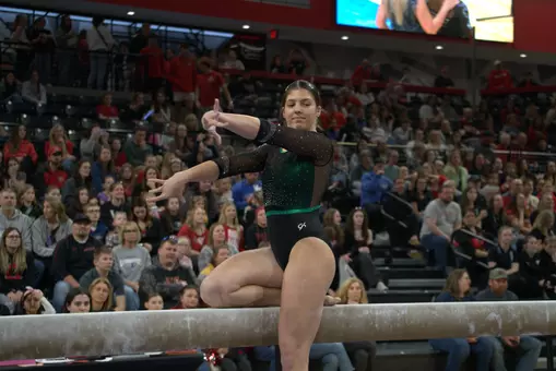 Macy Nihart On Beam At The Ohio State Quad