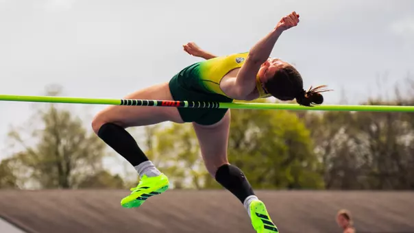 Natalie Buratczuk high jump at Hillsdale Gina April 17-18, 2026