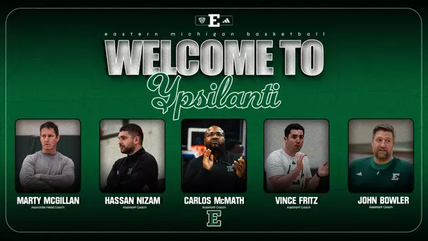 MBB Coach Announcement detailing Eastern Michigan's MBB Staff