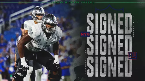 EMU Offensive Lineman Dodji Dahoue Signs with New York Giants