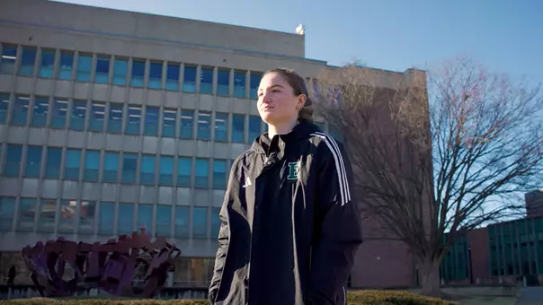 Alex Paterson Walks on Campus