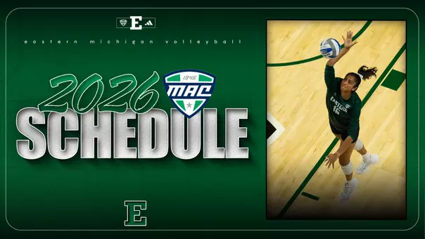 2026 EMU Conference Volleyball Schedule Graphic