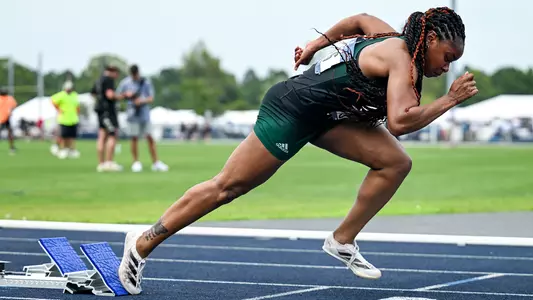Saraiah Walkes sprint at 2025 NCAA East Prelims