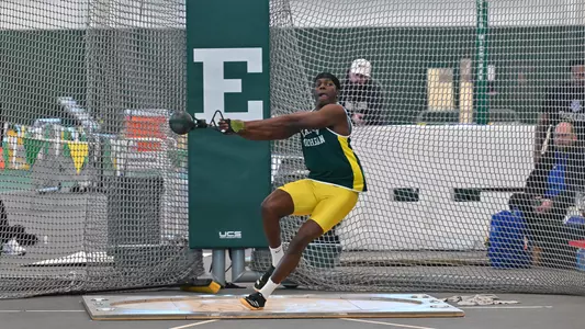 DeMarrio Roetherford hammer throw at Bob Parks Memorial Jan. 24, 2026