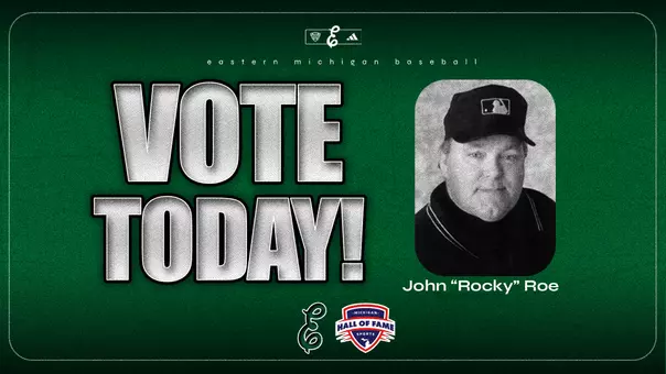 Graphic saying to vote for John "Rocky" Roe for the 2026 Michigan Sports Hall of Fame