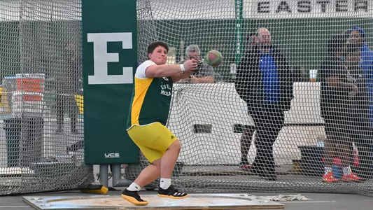 Mason Brodie weight throw at Bob Parks Memorial Jan. 24, 2026