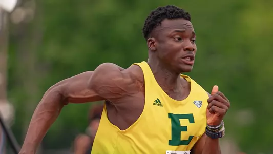Olawole Olanrewaju running in the 400m at 2026 MAC Outdoor Championships May 14-16, 2026