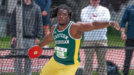 Ray Glory-Ejoyokah discus throw at 2026 MAC Outdoor Championships May 14-16, 2026