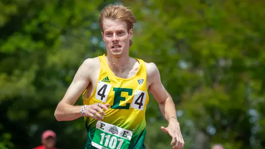 Ronan Codyre running in the 1500m at the 2026 MAC Outdoor Championships May 16, 2026