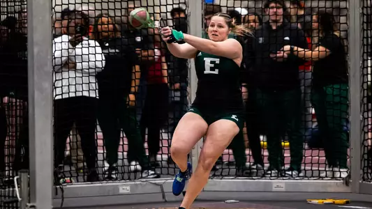 Aleah Johnson weight throw at MAC Indoor Championships Feb. 27-28, 2026