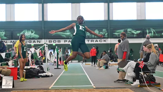 Ashtan Winfrey long jump at Bob Parks Memorial Jan. 24, 2026