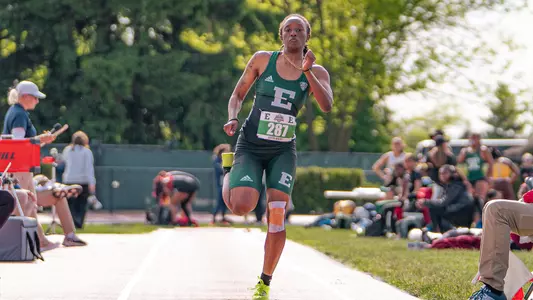 Ashtan Winfrey long jump at MAC Outdoor Championships 2026