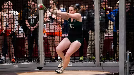 Lena Korte weight throw at MAC Indoor Championships Feb. 27-28, 2026