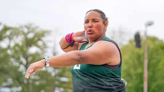 Tatyana Green shot put at the MAC Outdoor Championships 2026