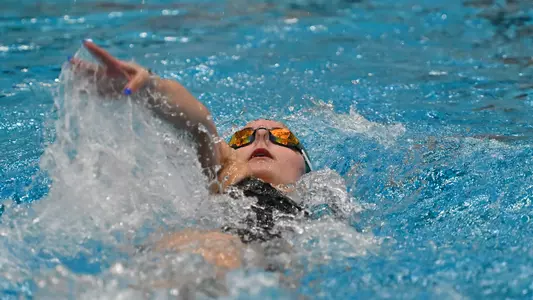 Marianna Fardella backstroke against Akron Oct. 31, 2025