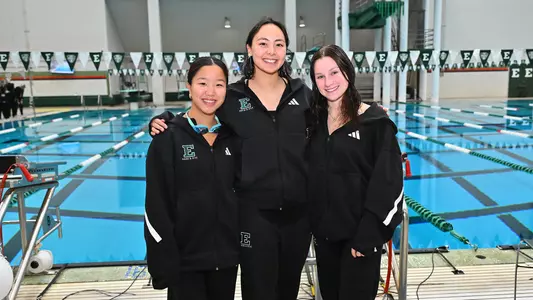 Cate Migliori, Ali Kudo, and Sydney Ulmer at the 2026 Senior Day Extravaganza