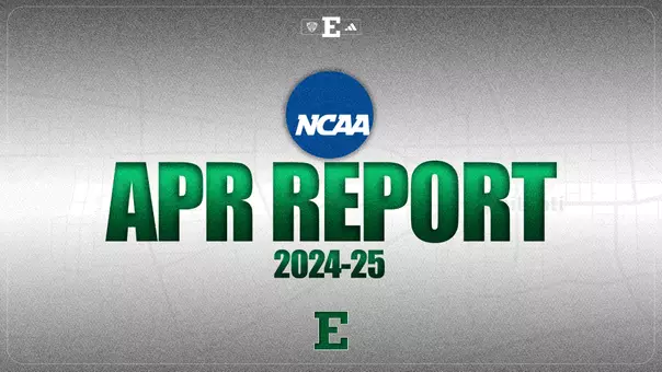 Graphic for the NCAA APR Report depicting the NCAA logo above the text APR Report above 2024-25 and the Block E logo