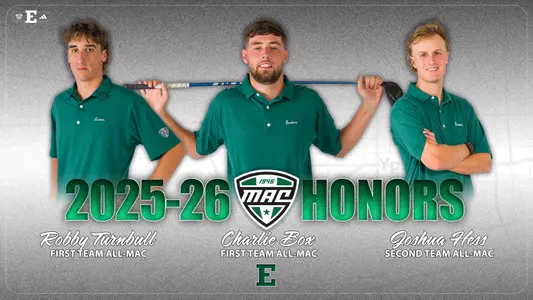 Graphic showing Robby Turnbull, Charlie Box, and Joshua Hess with the text 2025-26 MAC Honors