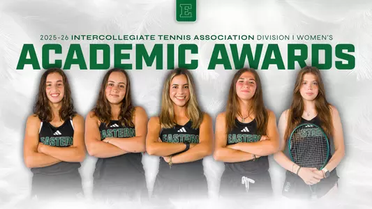 2025-26 ITA Academic Awards graphic featuring Tolstova, Parreira, Mendez Carreno, Daneva, and Saenko