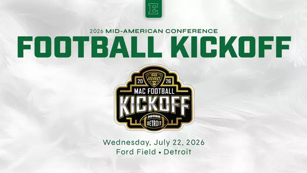 Football Graphic for the 2026 MAC Football Kickoff Media Day, July 22, in Detroit featuring the event logo