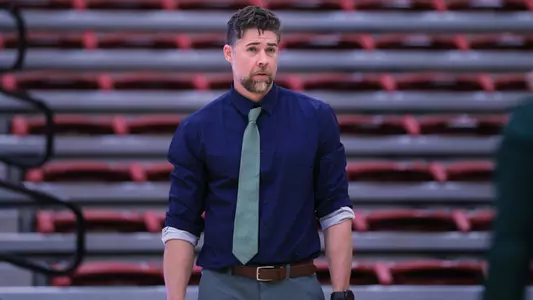 Kevin Foeman coaching on the sidelines at IU Indy, Sept. 18, 2025