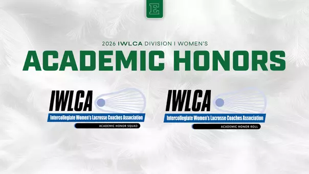 Lacrosse Graphic for national academic honors featuring the logo from the IWLCA