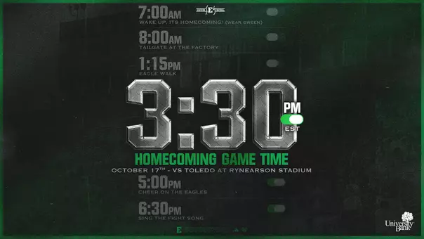 The Oct. 17 Homecoming Game Set for 3:30 p.m.