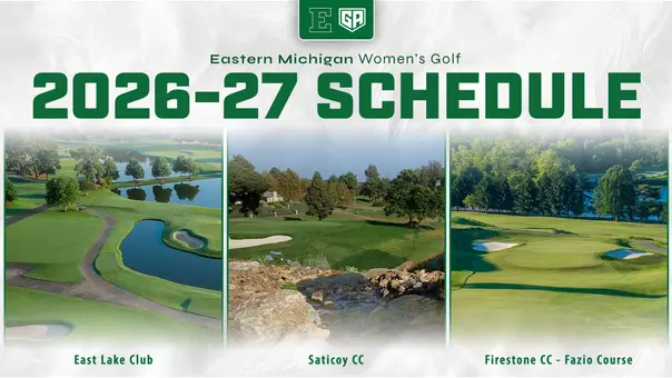 Women's Golf Graphic featuring pictures of East Lake Golf Club, Saticoy CC, and Firestone CC