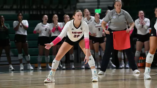 AshleeKay Christensen prepares to defend vs. Cornell, Sept. 18, 2026
