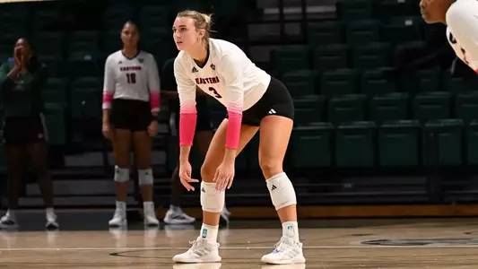 Nattie Slusher preparing to defend vs. Cornell, Sept. 18, 2026
