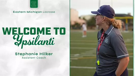 2027 Lacrosse Graphic featuring a photo of new assistant coach Stephanie Hilker