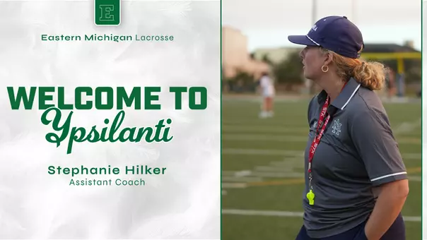 2027 Lacrosse Graphic featuring a photo of new assistant coach Stephanie Hilker