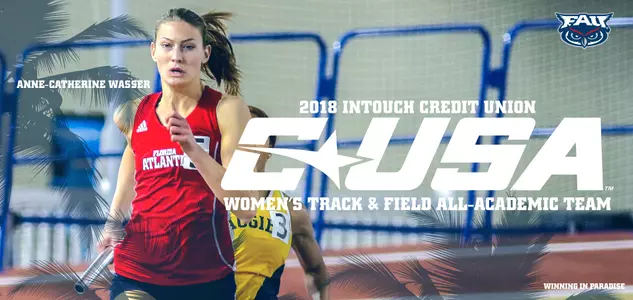 Anne-Catherine Wasser was named to the InTouch Credit Union C-USA All-Academic Team.